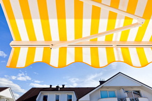 Fabric patio awning
